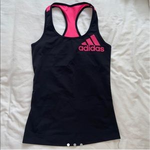 Black and pink adidas athletic shirt